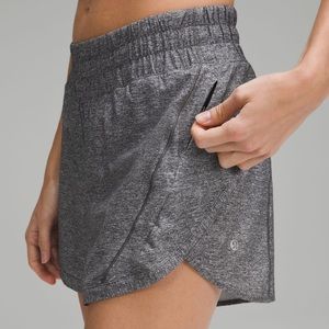 Lululemon track that heather gray running shorts 3-3.5 inch, size 0.